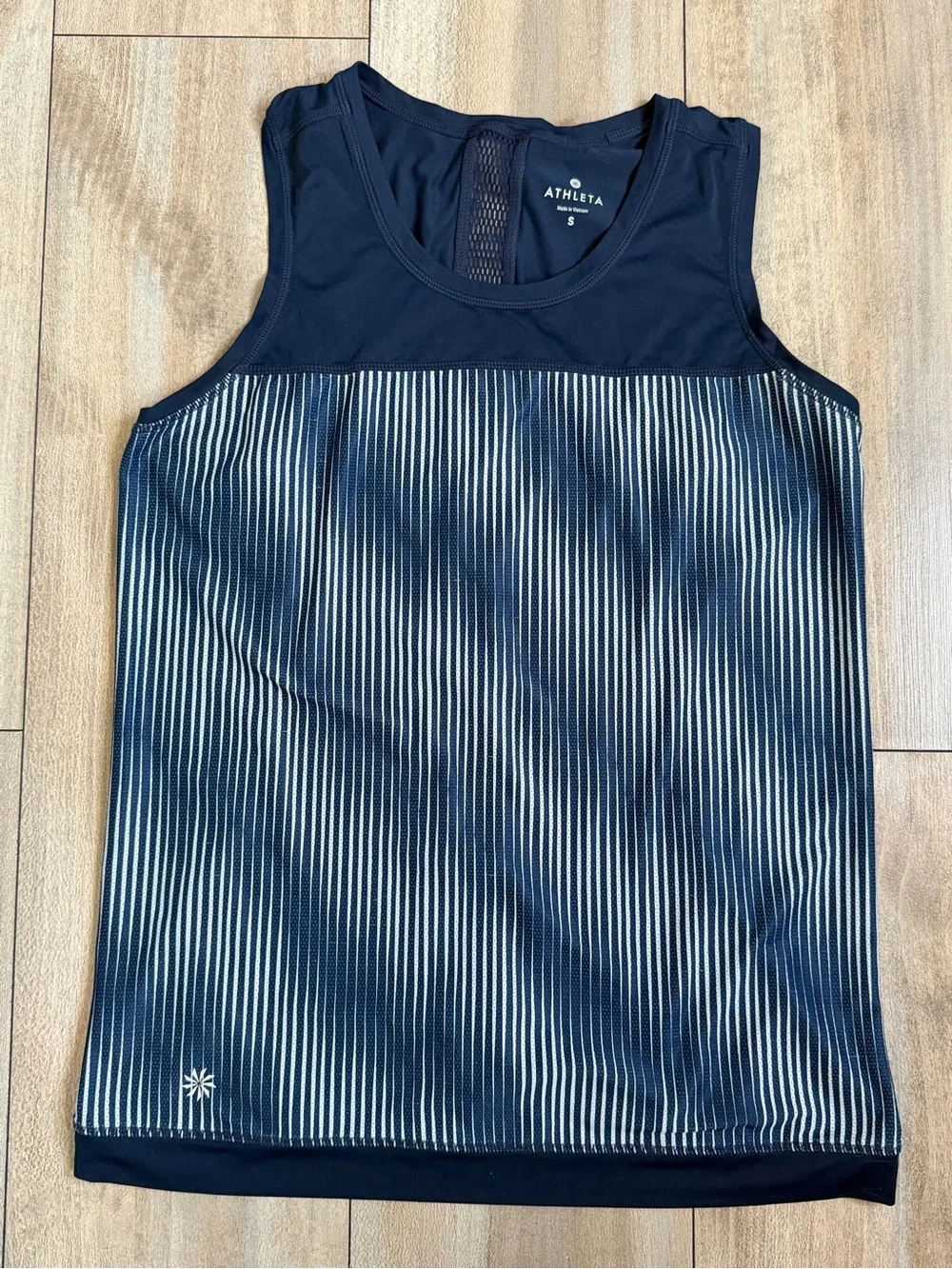 Athleta Navy and White Striped Performance Tank - Picture 1 of 9